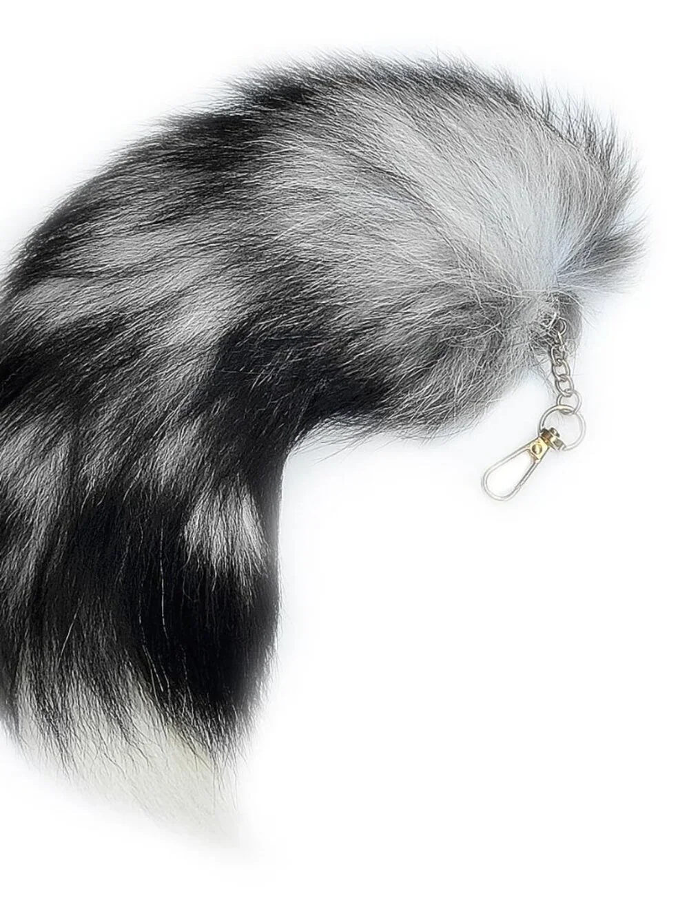 Fluffy Fox Tail Fur Keychain Therian Cosplay Handbag Tassel Hook Accessories for